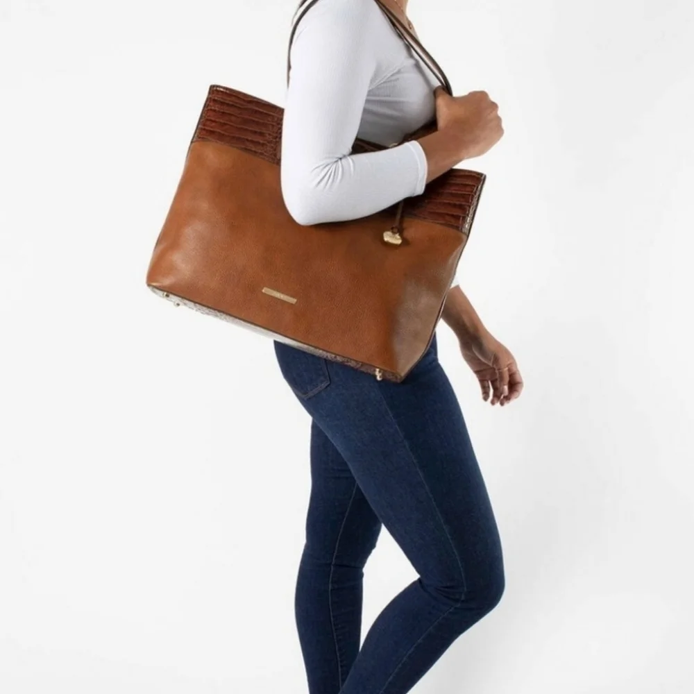 ❤️▪️BRAHMIN▪️ Tansey Chili Laurence Tote - Genuine Leather Wallet Set Bundle
